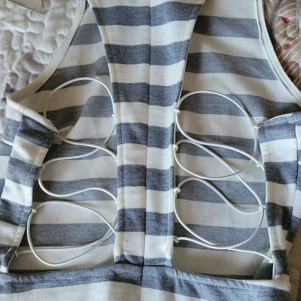Listicle NWT.  S. cotton stretch.  Tank mini dress - Picture 10 of 10